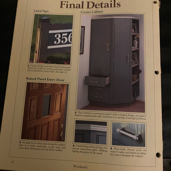 🎉5/$10🎉 Woodsmith magazine vol 16 number. 94 August 1994 corner cabinet - Picture 5 of 6